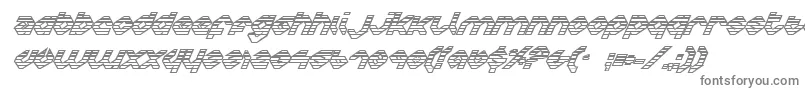 フォントCharlieiog – 白い背景に灰色の文字