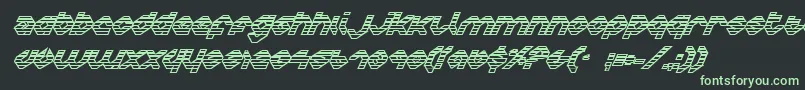 Charlieiog Font – Green Fonts on Black Background