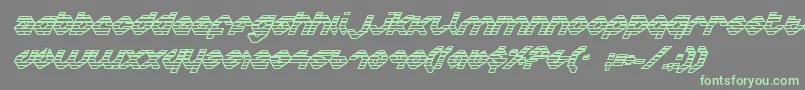 Charlieiog Font – Green Fonts on Gray Background