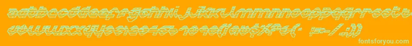 Charlieiog Font – Green Fonts on Orange Background