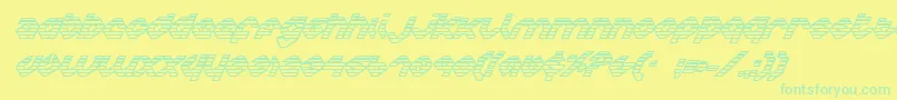 Charlieiog Font – Green Fonts on Yellow Background