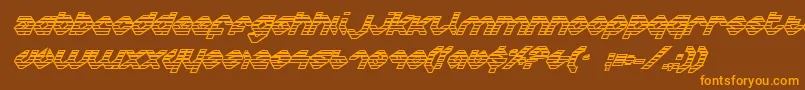 Charlieiog Font – Orange Fonts on Brown Background