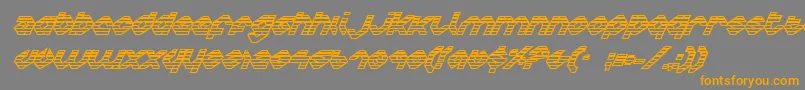 Charlieiog Font – Orange Fonts on Gray Background