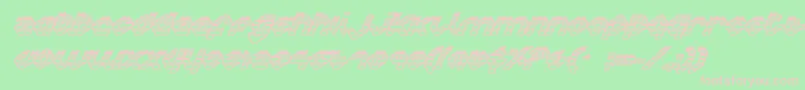 Charlieiog Font – Pink Fonts on Green Background