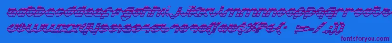Charlieiog Font – Purple Fonts on Blue Background