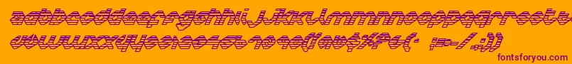 Charlieiog Font – Purple Fonts on Orange Background
