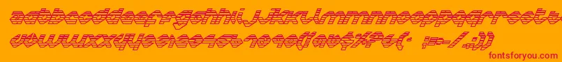 Charlieiog Font – Red Fonts on Orange Background