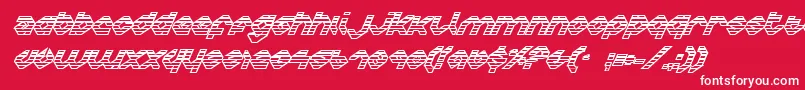 フォントCharlieiog – 赤い背景に白い文字