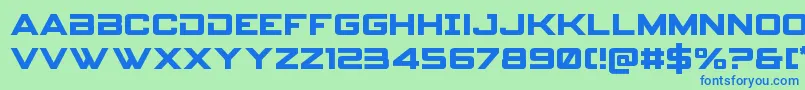フォントSpyagencyv3 – 青い文字は緑の背景です。