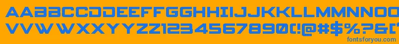 Spyagencyv3 Font – Blue Fonts on Orange Background