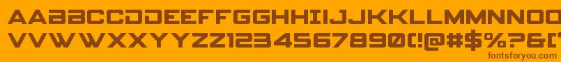 Spyagencyv3 Font – Brown Fonts on Orange Background