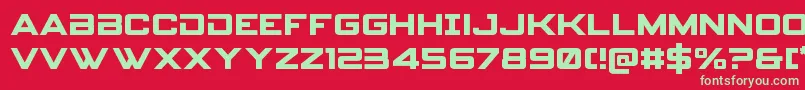 フォントSpyagencyv3 – 赤い背景に緑の文字