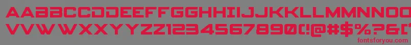 フォントSpyagencyv3 – 赤い文字の灰色の背景