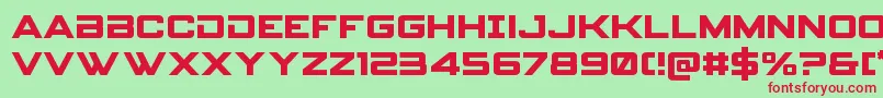 Spyagencyv3 Font – Red Fonts on Green Background