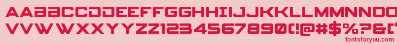 フォントSpyagencyv3 – ピンクの背景に赤い文字