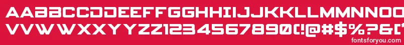 フォントSpyagencyv3 – 赤い背景に白い文字