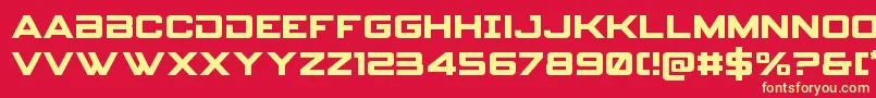 Spyagencyv3 Font – Yellow Fonts on Red Background