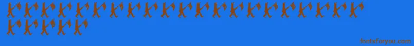 LmsParade Font – Brown Fonts on Blue Background