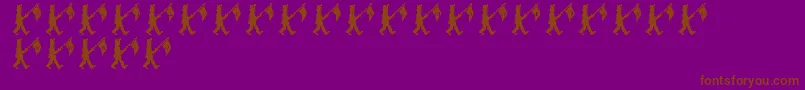 フォントLmsParade – 紫色の背景に茶色のフォント