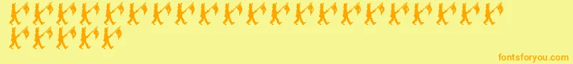 LmsParade Font – Orange Fonts on Yellow Background