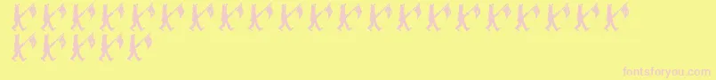 LmsParade Font – Pink Fonts on Yellow Background