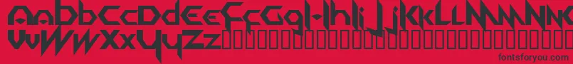 Equinox Font – Black Fonts on Red Background