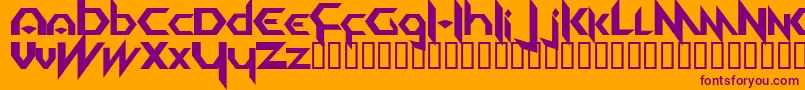 Equinox Font – Purple Fonts on Orange Background