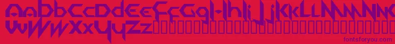 Equinox Font – Purple Fonts on Red Background