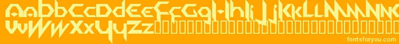 Czcionka Equinox – żółte czcionki na pomarańczowym tle