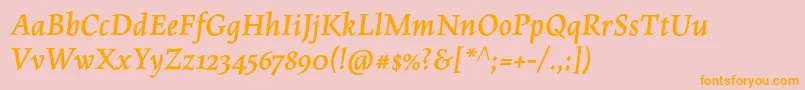 More about MaiolaproBolditalic Font MaiolaproBolditalic Font – Orange Fonts on Pink Background
