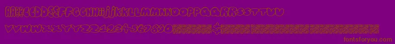 Getreal Font – Brown Fonts on Purple Background