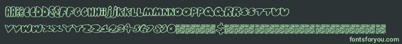 Getreal Font – Green Fonts on Black Background