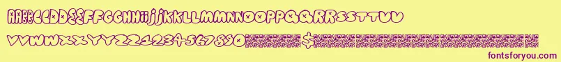 Getreal Font – Purple Fonts on Yellow Background
