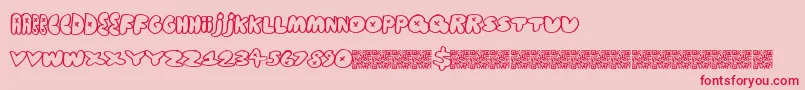 Getreal Font – Red Fonts on Pink Background