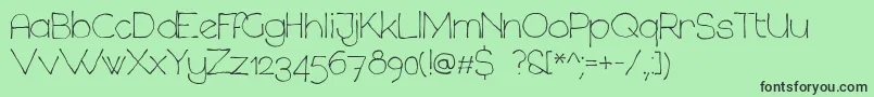 ChavenirRegular Font – Black Fonts on Green Background