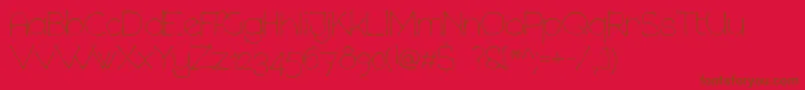 ChavenirRegular Font – Brown Fonts on Red Background
