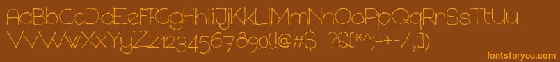 ChavenirRegular Font – Orange Fonts on Brown Background