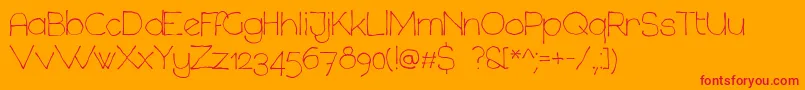 ChavenirRegular Font – Red Fonts on Orange Background