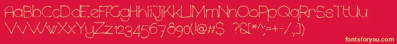 ChavenirRegular Font – Yellow Fonts on Red Background