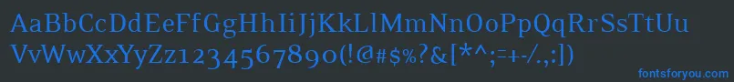 PfexecutiveRegular Font – Blue Fonts on Black Background
