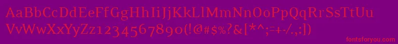 PfexecutiveRegular Font – Red Fonts on Purple Background