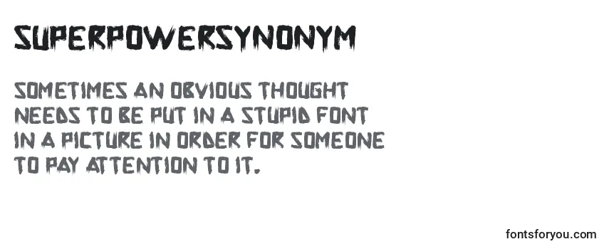 Review of the SuperpowerSynonym Font