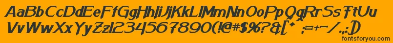 ArnesonBoldItalic Font – Black Fonts on Orange Background