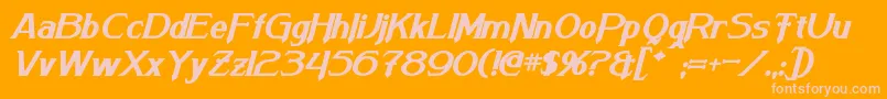 ArnesonBoldItalic Font – Pink Fonts on Orange Background