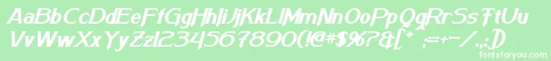ArnesonBoldItalic Font – White Fonts on Green Background