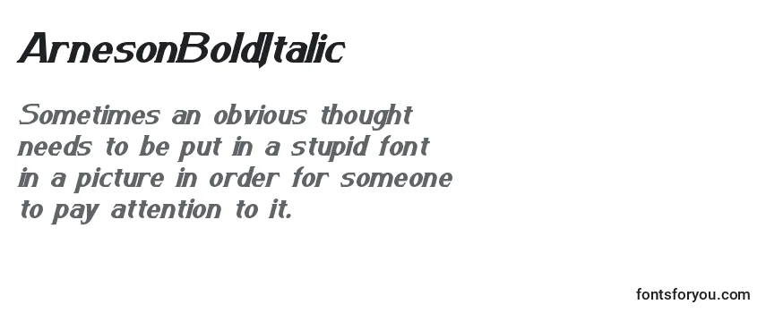 Review of the ArnesonBoldItalic Font