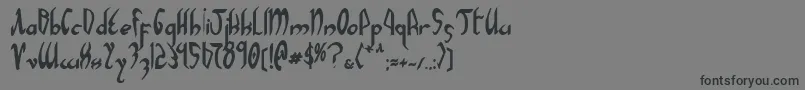 Шрифт Xaphanb – чёрные шрифты на сером фоне