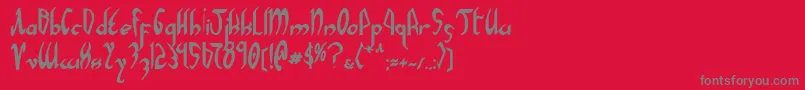 Xaphanb Font – Gray Fonts on Red Background