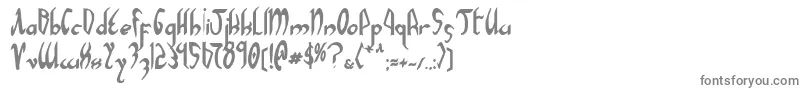 Xaphanb-fontti – harmaat kirjasimet valkoisella taustalla