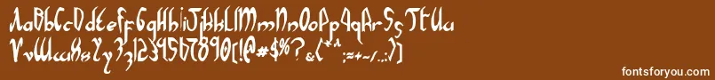 フォントXaphanb – 茶色の背景に白い文字